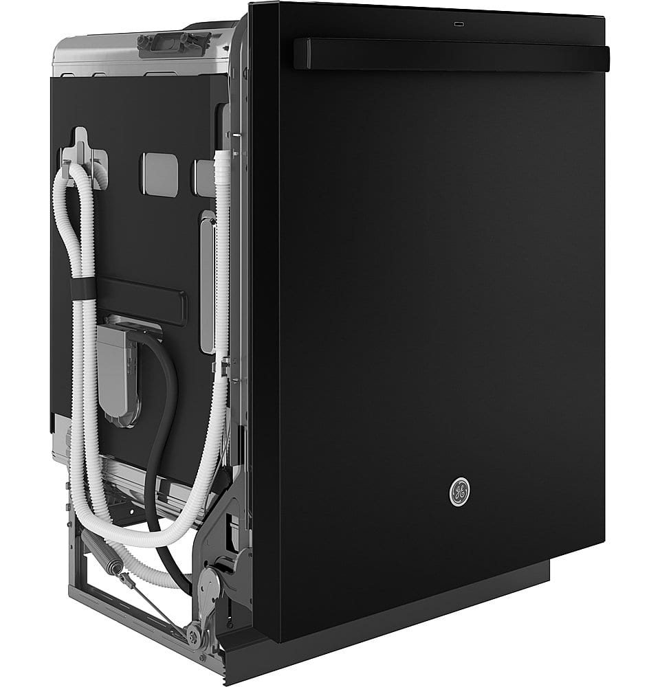 Alt View 23. GE - Top Control Dishwasher with Steel Interior and Sanitze Cycle - Black.