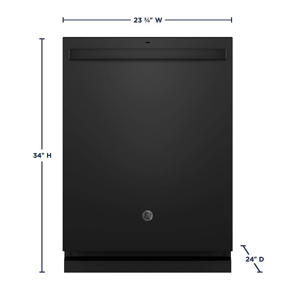 Alt View 24. GE - Top Control Dishwasher with Steel Interior and Sanitze Cycle - Black.