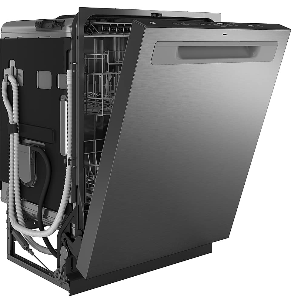 Alt View 24. GE - Top Control Fingerprint Resistant Dishwasher with Stainless Steel Interior and Sanitize Cycle - Stainless Steel.