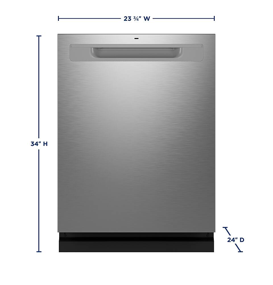 Alt View 25. GE - Top Control Fingerprint Resistant Dishwasher with Stainless Steel Interior and Sanitize Cycle - Stainless Steel.