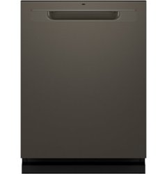 GE - 24" Top Control Smart Built-In Stainless Steel Tub Dishwasher with 3rd Rack and Sanitize Cycle - Stainless Steel Slate - Front_Zoom