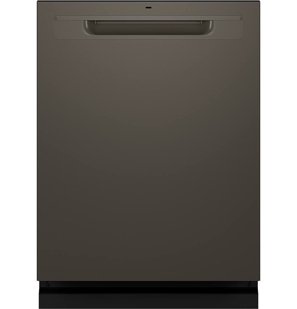 GE - 24" Top Control Smart Built-In Stainless Steel Tub Dishwasher with 3rd Rack, Sanitize Cycle and 45 dBA - Slate