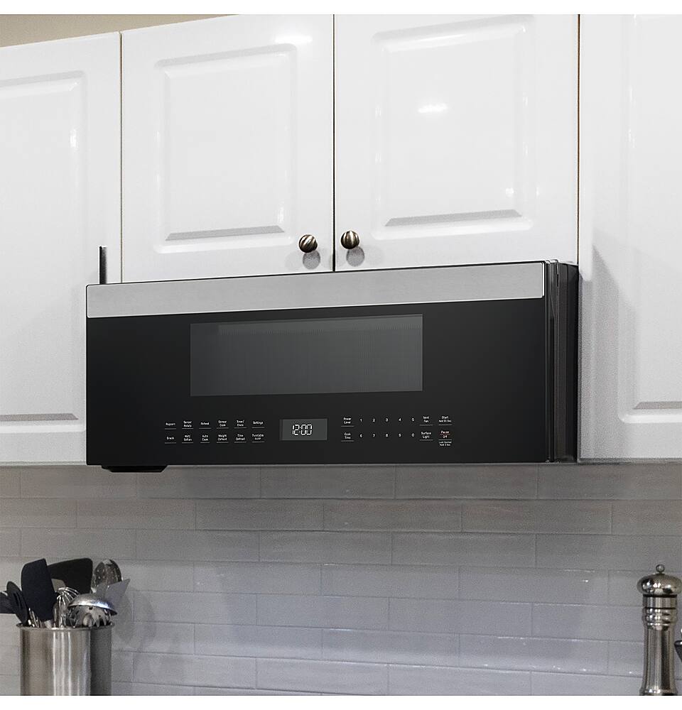 Alt View 14. GE - 1.2 Cu. Ft. Over-The-Range Microwave with Sensor Cooking and - Stainless Steel.