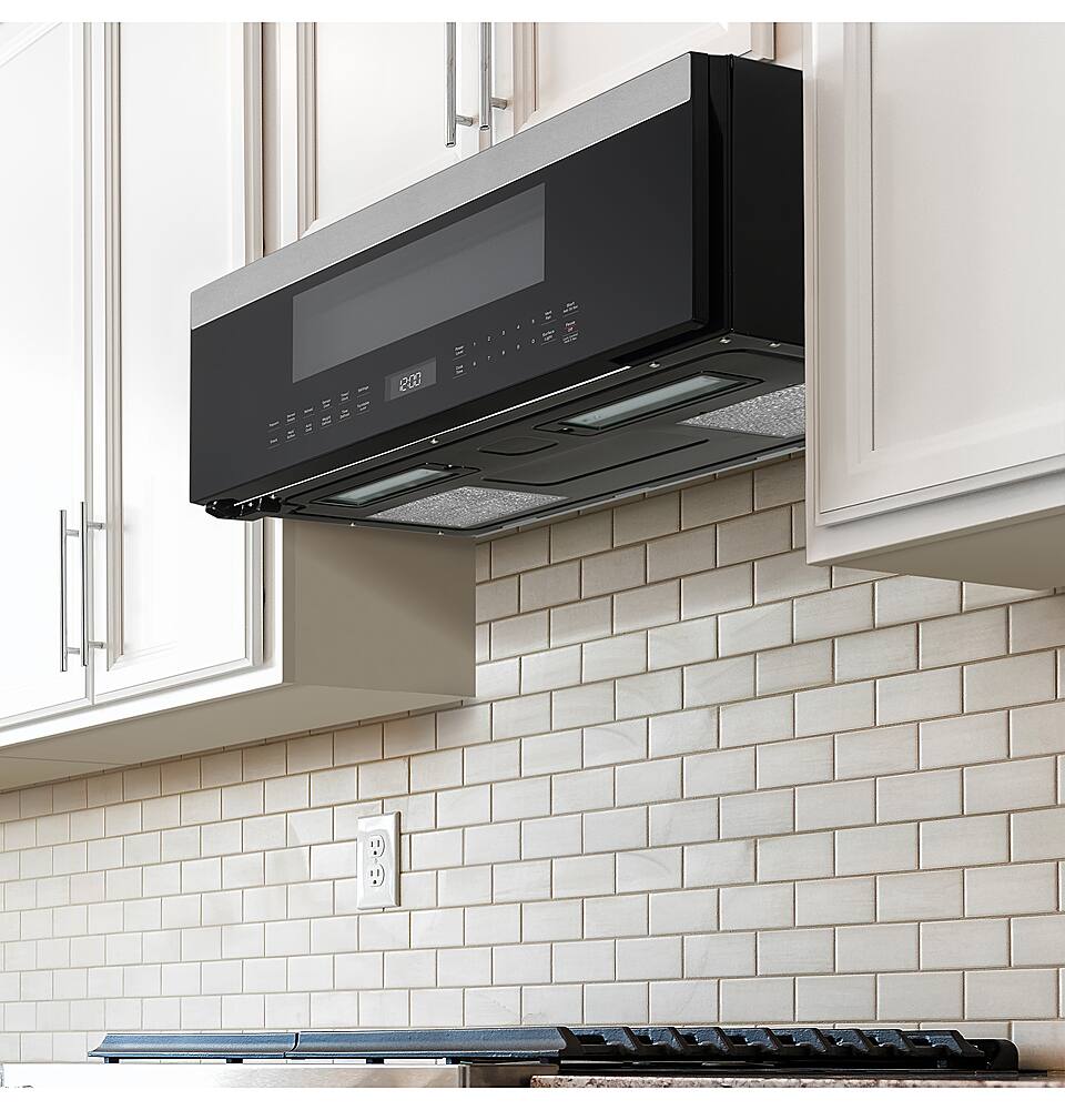 Alt View 18. GE - 1.2 Cu. Ft. Over-The-Range Microwave with Sensor Cooking and - Stainless Steel.