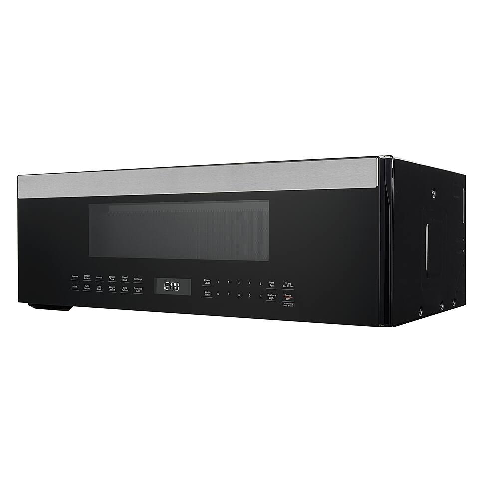 Left. GE - 1.2 Cu. Ft. Over-The-Range Microwave with Sensor Cooking and - Stainless Steel.