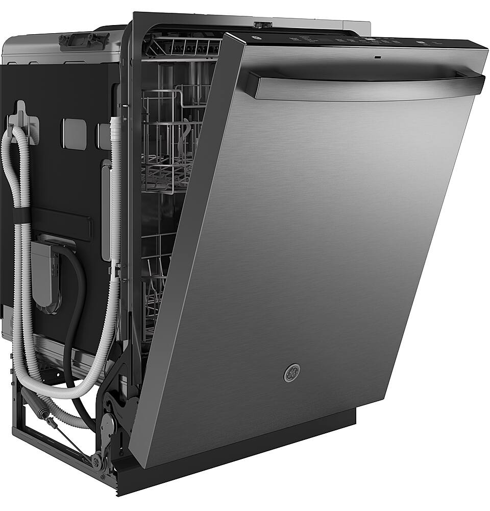 Alt View 23. GE - 24" Top Control Smart Built-In Stainless Steel Tub Dishwasher with 3rd Rack and Sanitize Cycle - Stainless Steel.