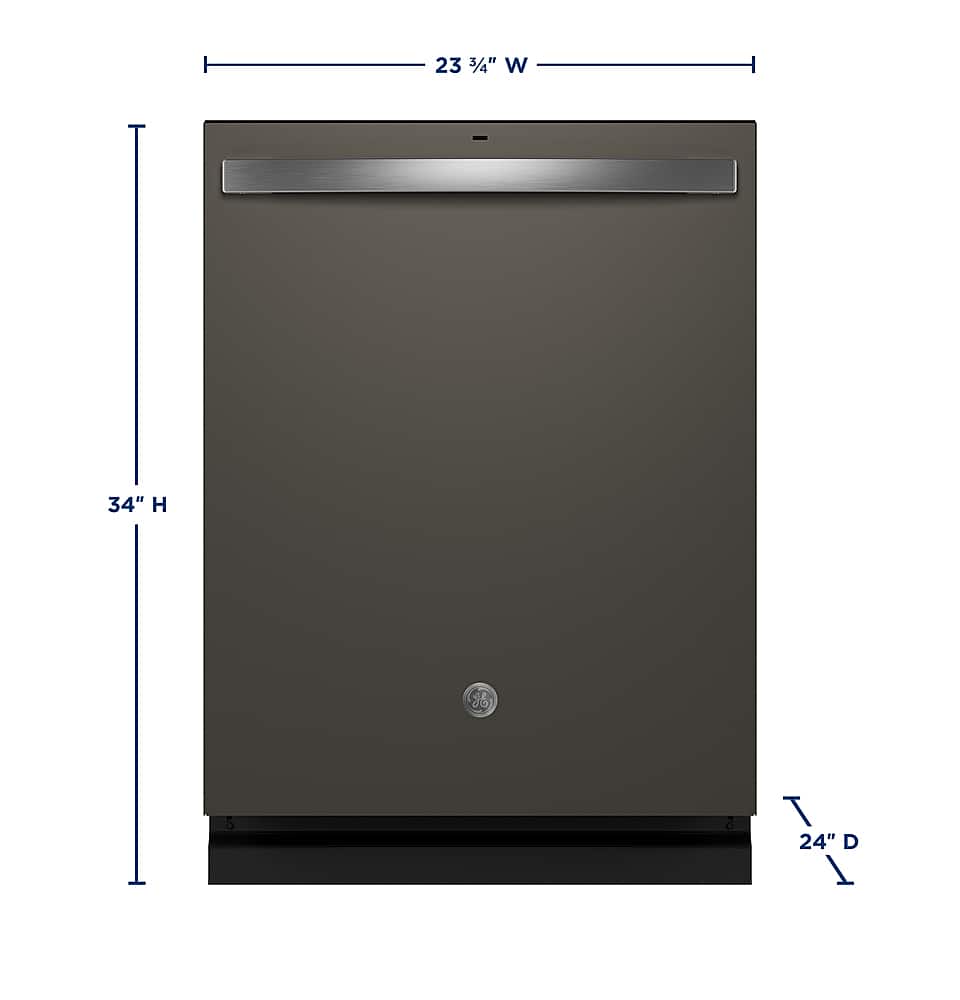 Alt View 23. GE - Top Control Dishwasher with Stainless Steel Interior and Sanitize Cycle - Slate.