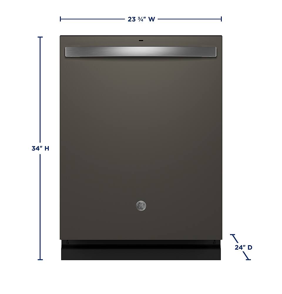 Alt View 23. GE - Top Control Dishwasher with Stainless Steel Interior and Sanitize Cycle - Slate.