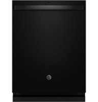 GE - Top Control Dishwasher with Stainless Steel Interior and Sanitize Cycle - Black Slate - Front_Zoom