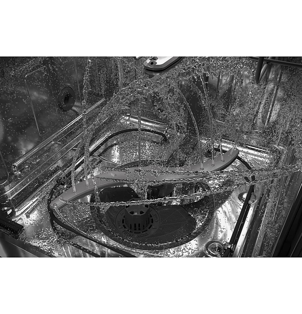 Alt View 27. GE - Top Control Dishwasher with Standless Steel Interior and Santize Cycle - White.