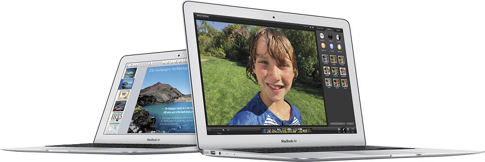 Alt View 1. Apple - Geek Squad Certified Refurbished MacBook Air® - 13.3" Display - Intel Core i5 - 4GB Memory - 256GB Flash Storage - Silver.