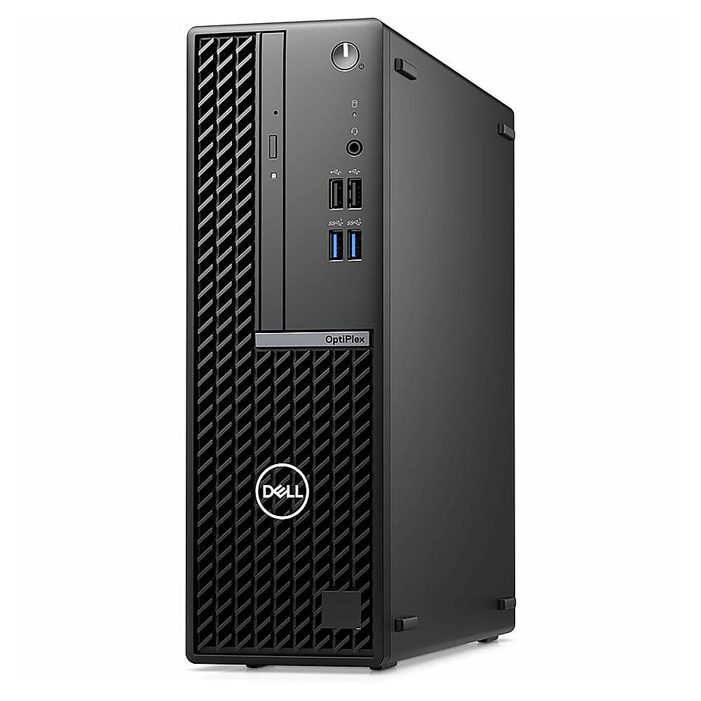 Left View: Dell - OptiPlex 7000 Desktop - Intel Core i5-13500 - 16GB Memory - 256GB SSD - Black