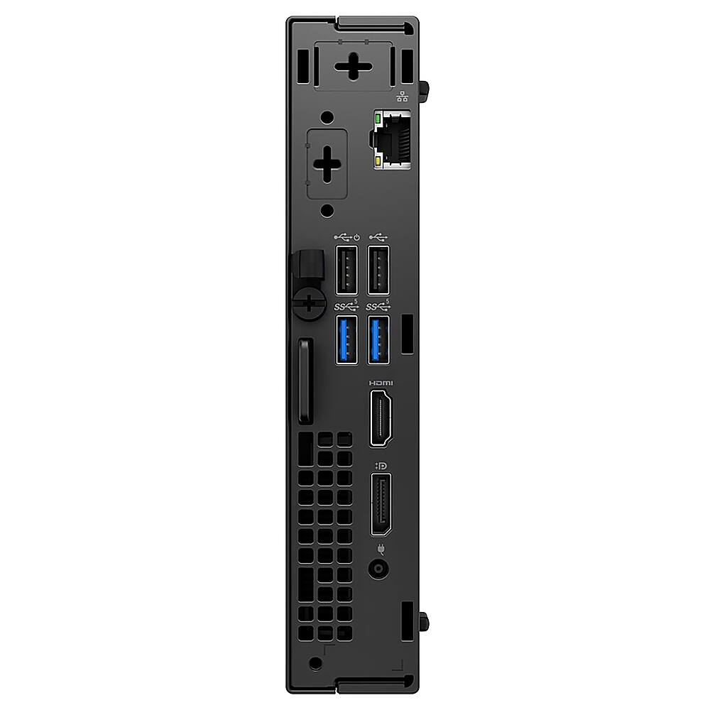 Back View: Dell - OptiPlex 7000 Desktop - Intel Core i5-13500T - 8GB Memory - 256GB SSD - Black