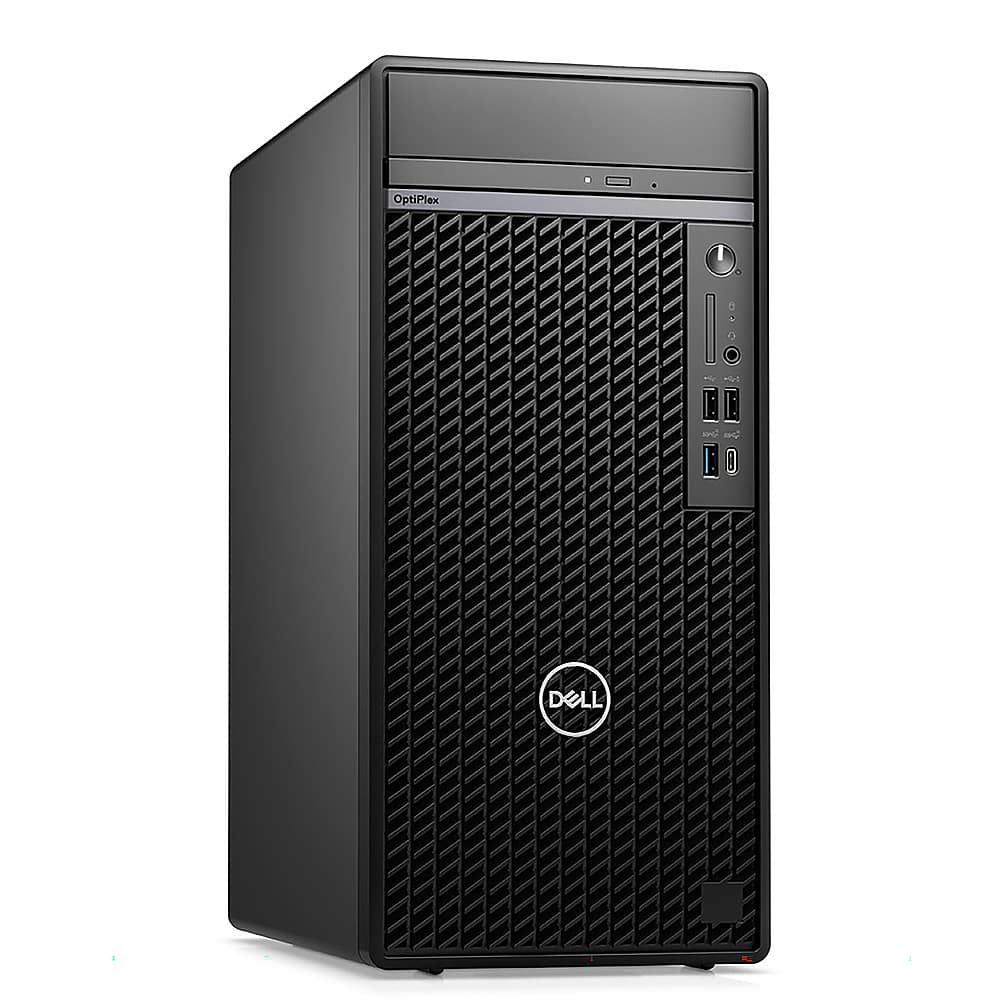 Angle View: Dell - OptiPlex 7000 Desktop - Intel Core i5-13500 - 8GB Memory - 256GB SSD - Black