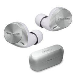Technics - HiFi True Wireless Earbuds with Noise Cancelling and 3 Device Multipoint Connectivity with Wireless Charging - Silver - Front_Zoom