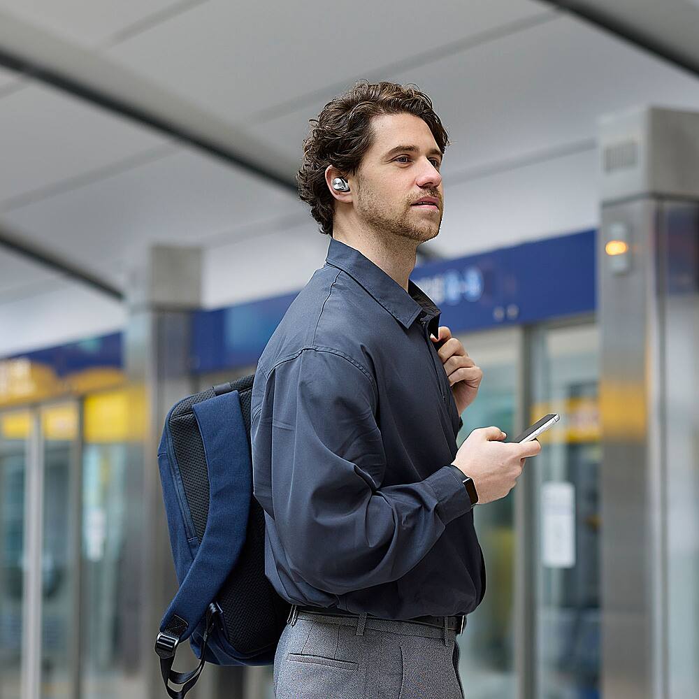 Alt View Zoom 18. Technics - HiFi True Wireless Earbuds with Noise Cancelling and 3 Device Multipoint Connectivity with Wireless Charging - Silver.