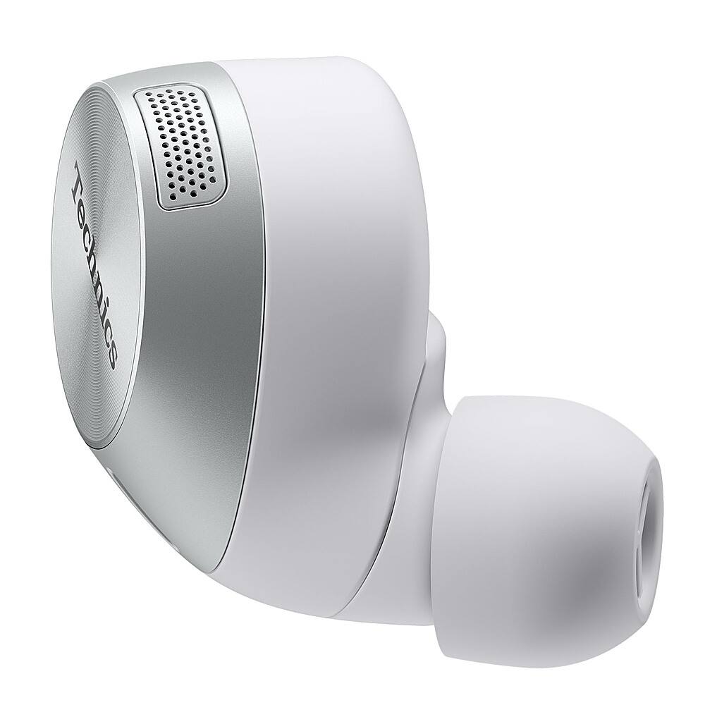 Left. Technics - HiFi True Wireless Earbuds with Noise Cancelling and 3 Device Multipoint Connectivity with Wireless Charging - Silver.
