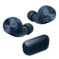 Technics - HiFi True Wireless Earbuds with Noise Cancelling and 3 Device Multipoint Connectivity with Wireless Charging - Midnight Blue - Front_Zoom