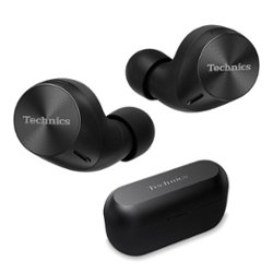 Technics - HiFi True Wireless Earbuds with Noise Cancelling and 3 Device Multipoint Connectivity with Wireless Charging - Black - Front_Zoom
