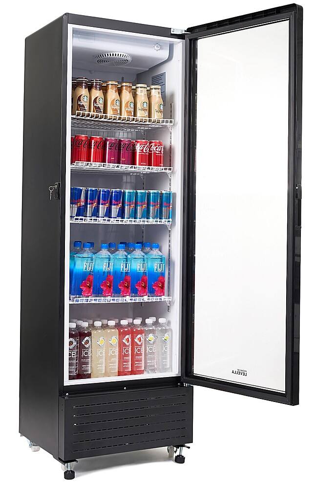 Alt View 3. Premium Levella - 10.0 Cu. Ft. Single Door Display Refrigerator - Black.