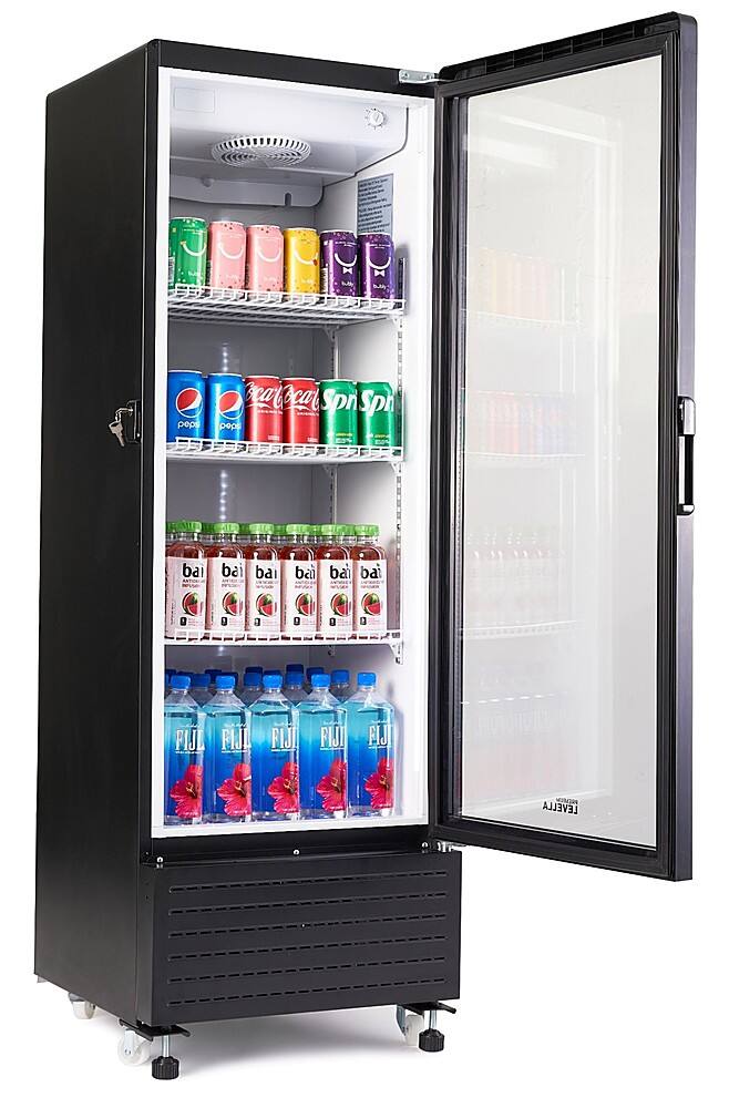 Alt View 4. Premium Levella - 7.6 Cu. Ft. Single Door Display Refrigerator - Black.