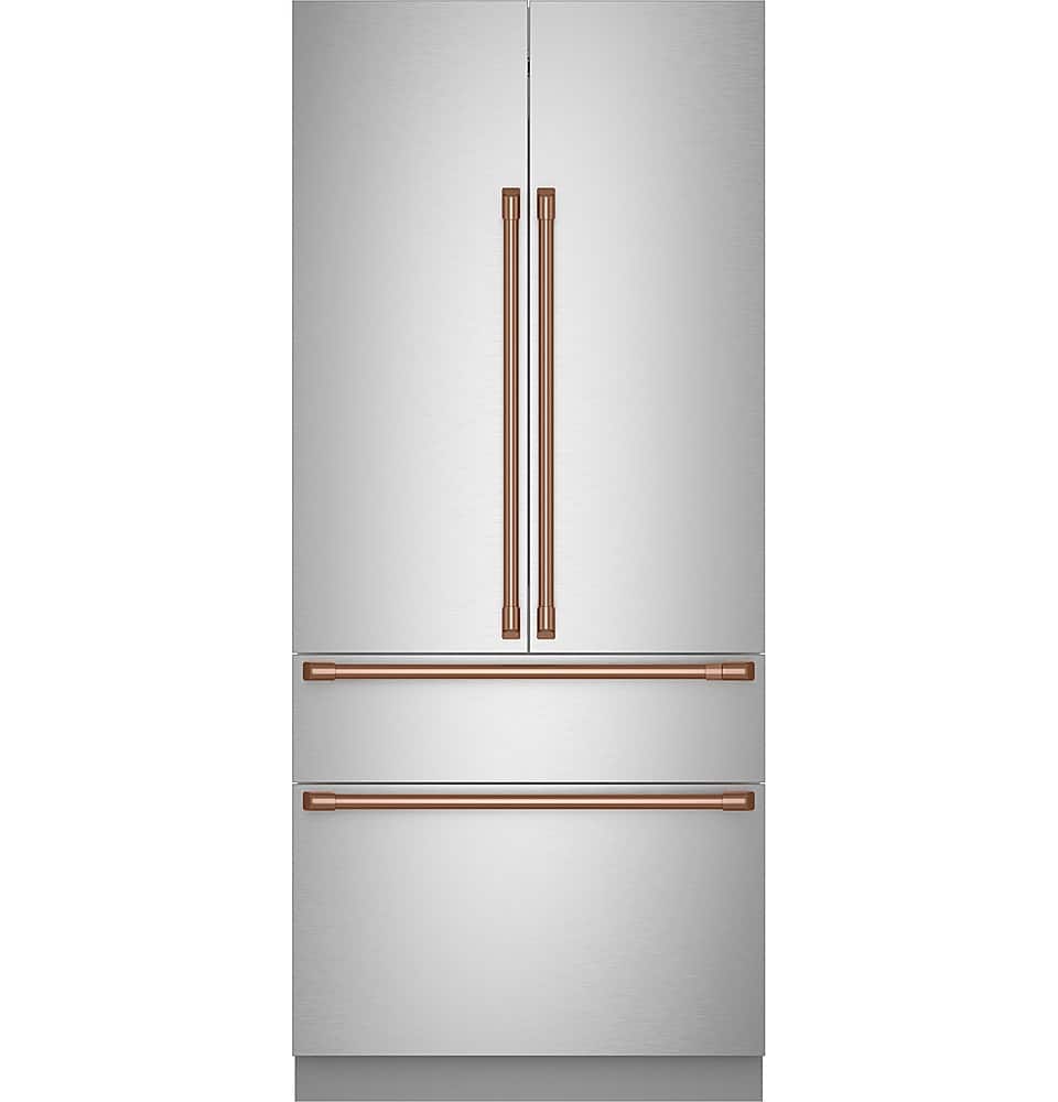 Front. Café - Refrigeration Handle Kit for Café - Brushed Copper.