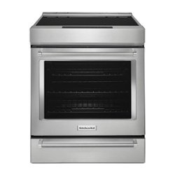 KitchenAid - 6.4 Cu. Ft. Slide-In Electric Induction Convection Range with Air Fry - Stainless Steel - Front_Zoom