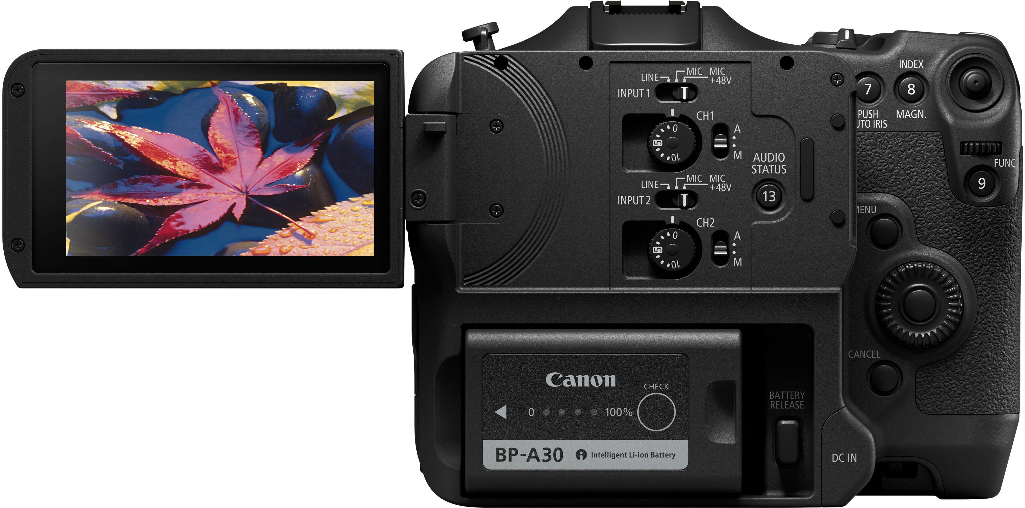 Back. Canon - EOS C70 4K Video Mirrorless Cinema Camera with RF24-105mm f/4 L IS USM Lens - Black.