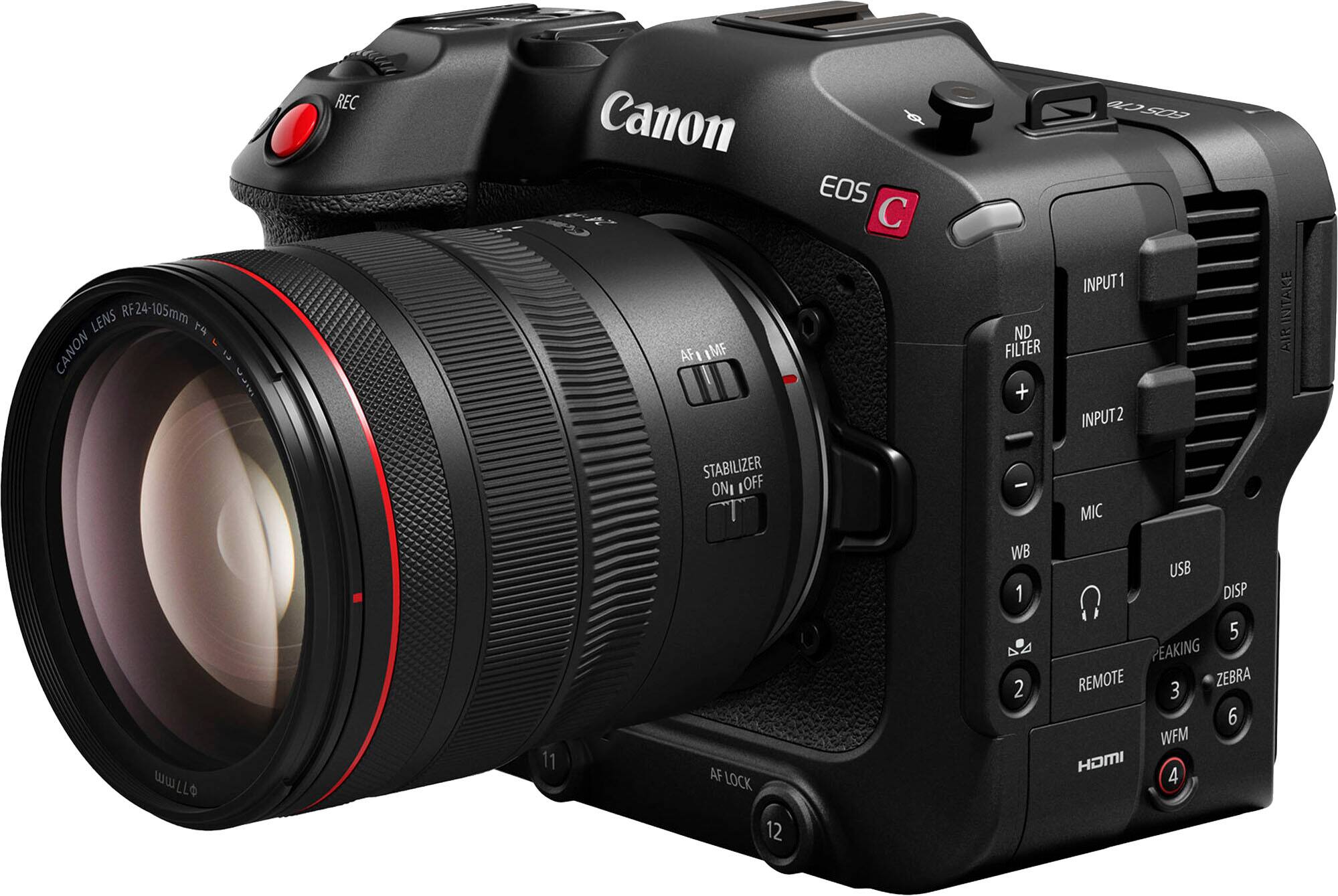 Canon - EOS C70 4K Video Mirrorless Cinema Camera with RF24-105mm f/4 L IS USM Lens - Black