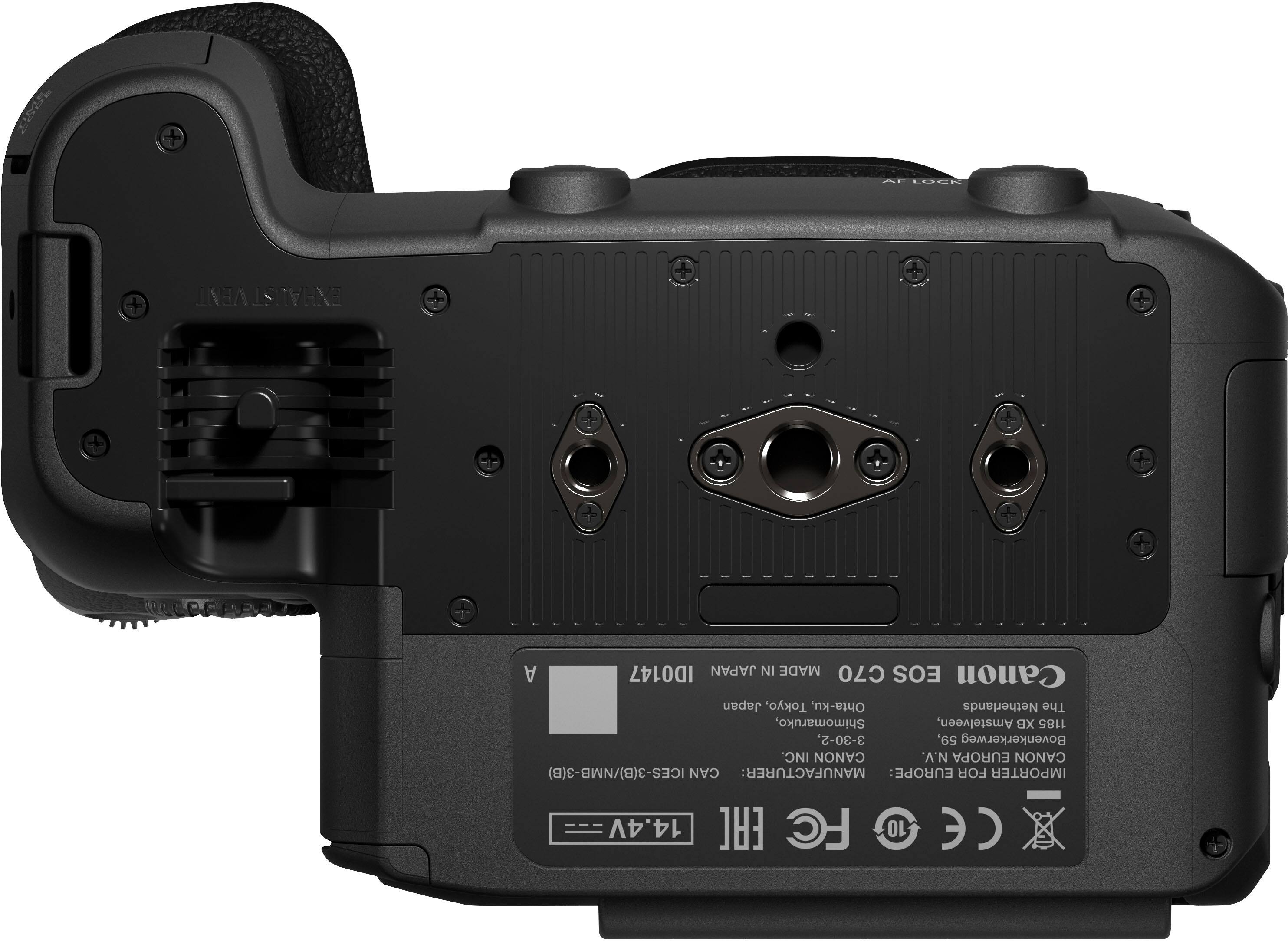 Alt View 14. Canon - EOS C70 4K Video Mirrorless Cinema Camera with RF 24-105mm f/4 L IS USM Lens - Black.