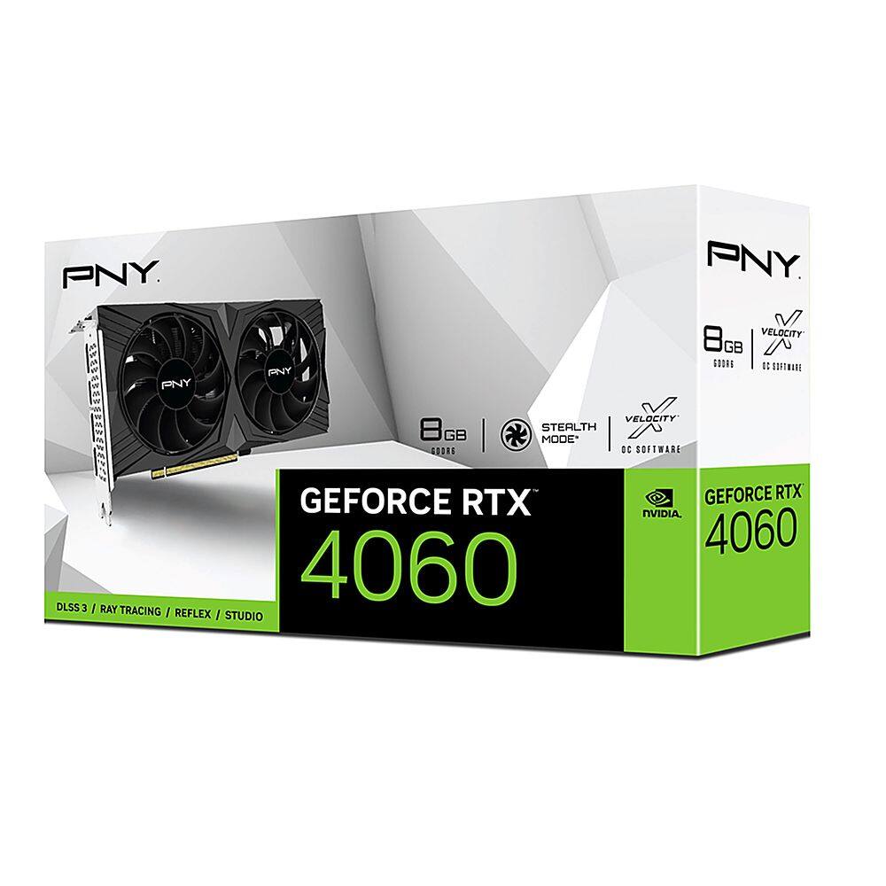 PNY NVIDIA GeForce RTX 4060 8GB GDDR6 PCIe Gen 4 x16 Triple Fan Graphics  Card with Triple Fan Black VCG40608TFXXPB1 - Best Buy