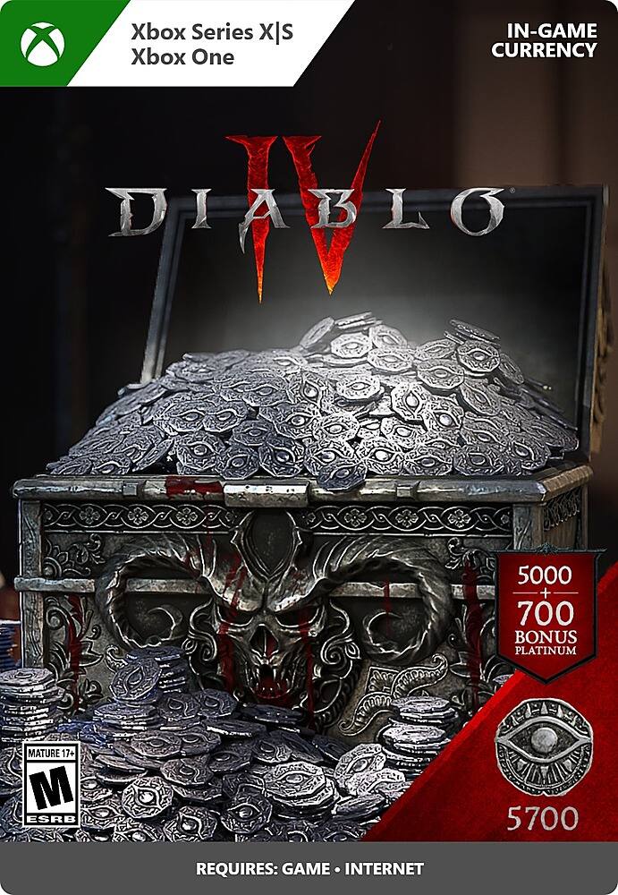 Front. Blizzard Entertainment - Diablo IV 5700 Platinum.
