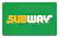 Front. Subway - $15 Gift Card.
