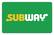 Front. Subway - $25 Gift Card.