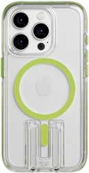 Tech21 - EvoCrystal Kick Case with MagSafe for Apple iPhone 15 Pro - Lime - Front_Zoom