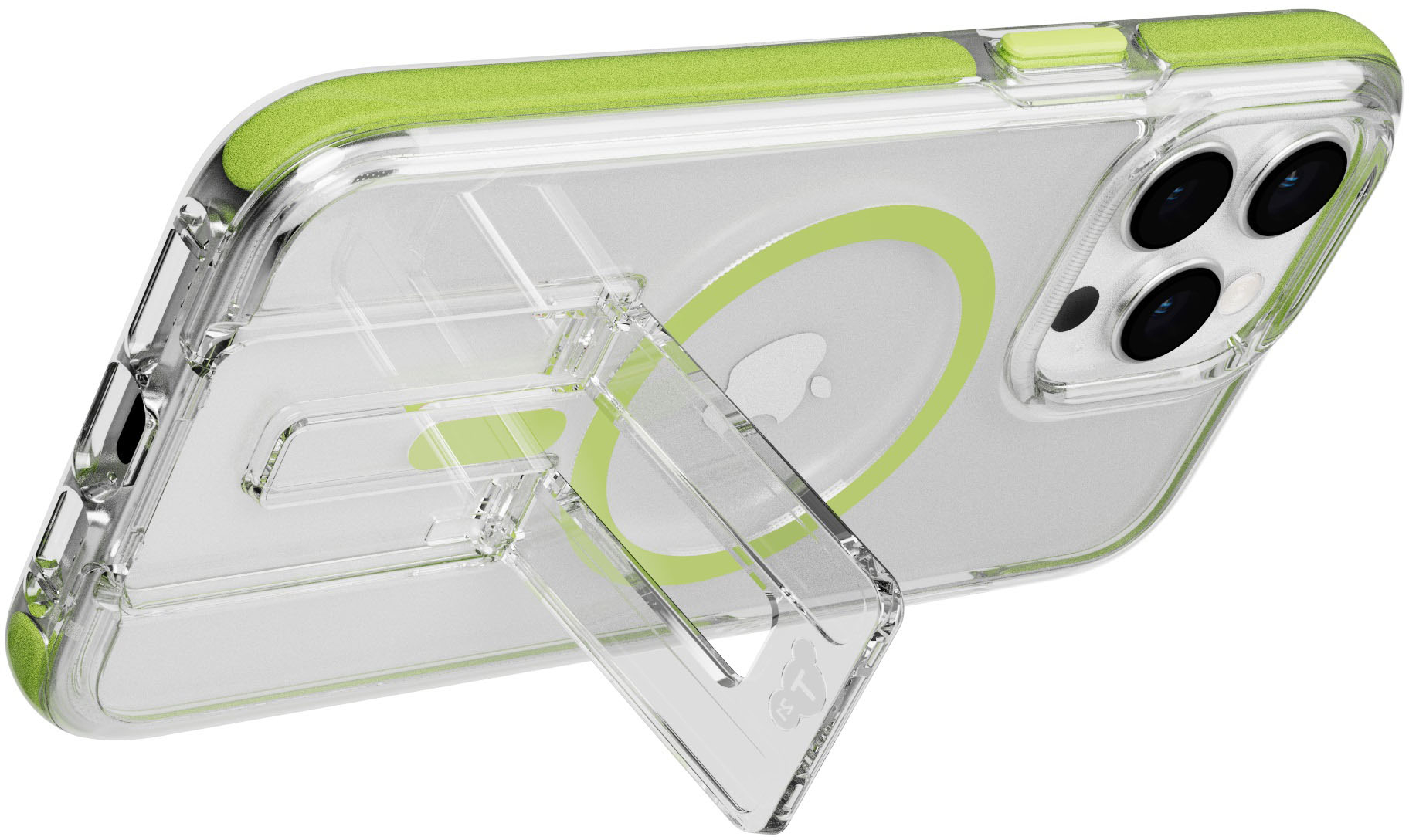 Tech21 - EvoCrystal Kick Case with MagSafe for Apple iPhone 15 Pro Max - Lime