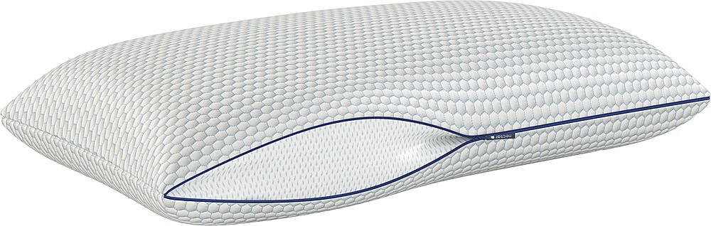 Left View: Momcozy - U Shaped Cooling Fabric Pregnancy Pillow - Gray