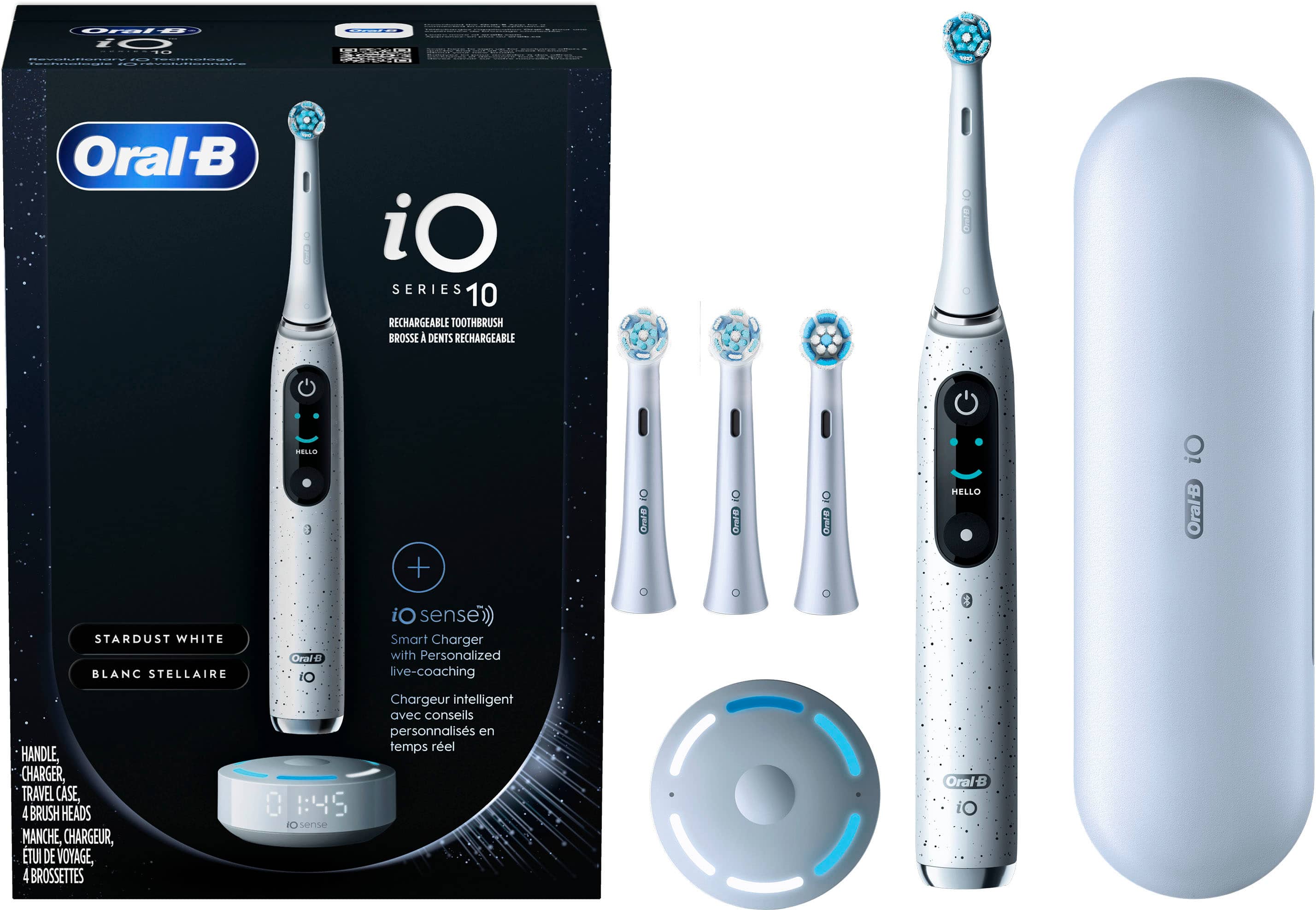 Alt View 13. Oral-B - iO Series 10 Rechargeable Electric Toothbrush - White.