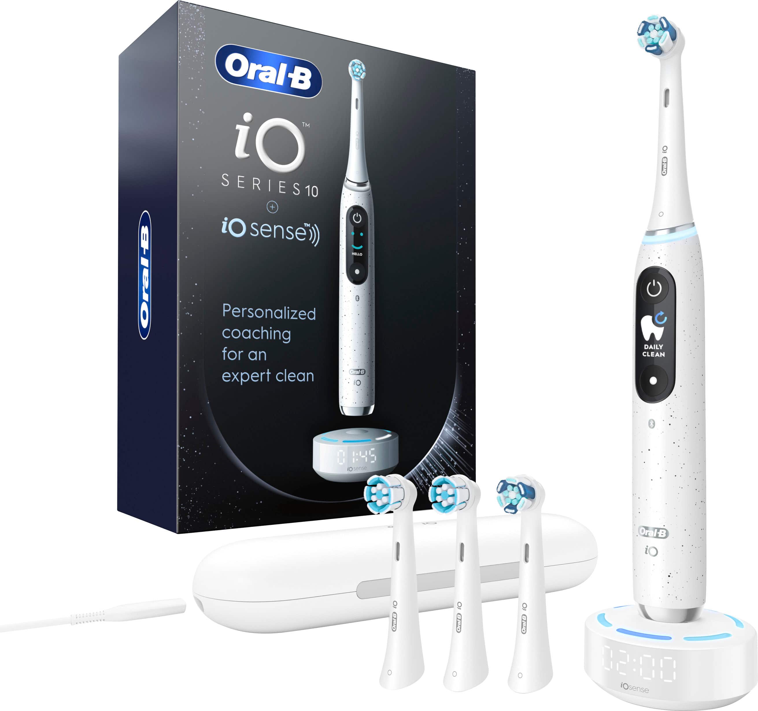 Alt View 14. Oral-B - iO Series 10 Rechargeable Electric Toothbrush - White.