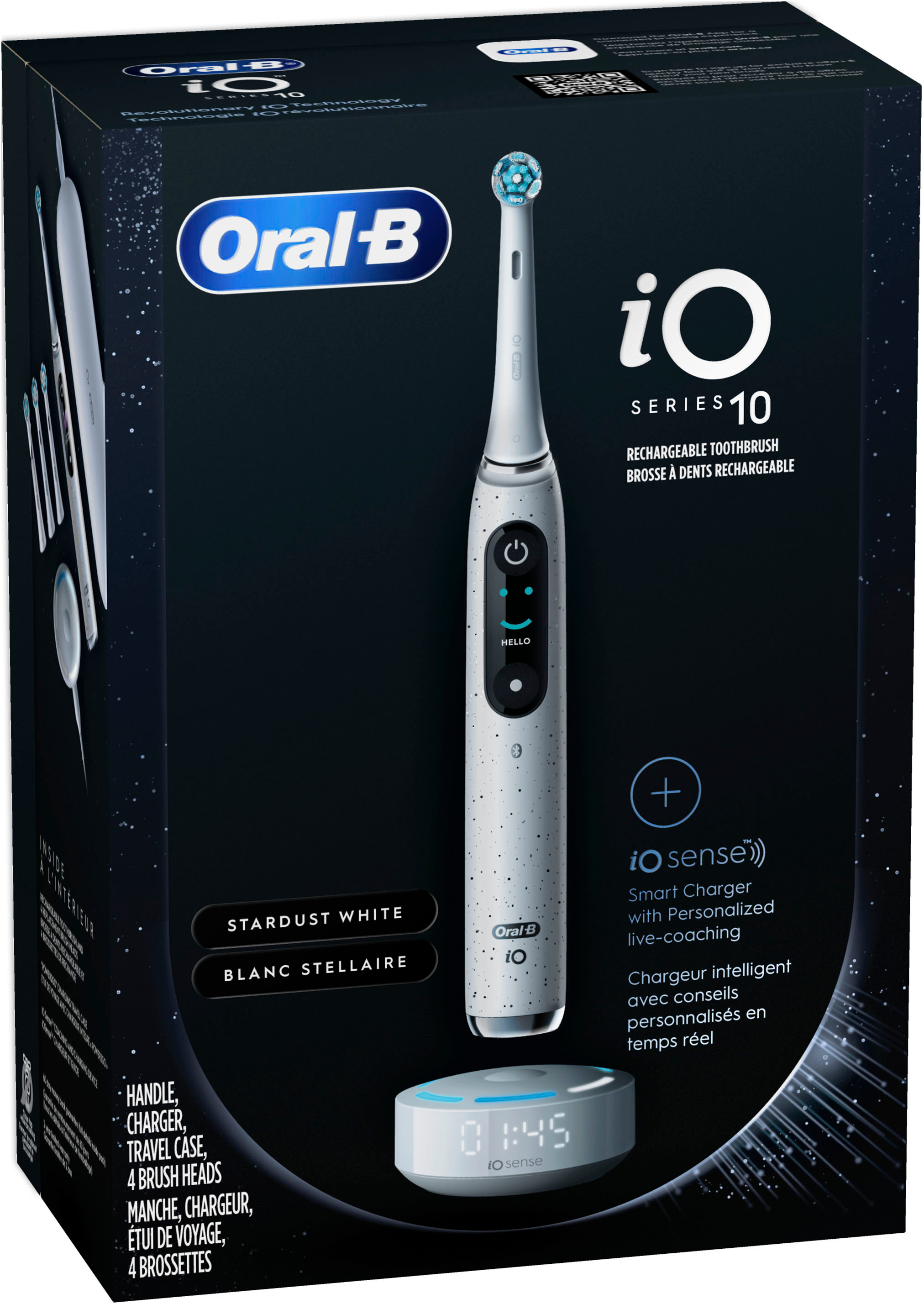 Oral-B iO Series 10 Rechargeable Electric Toothbrush White iO10 Stardust  White - Best Buy