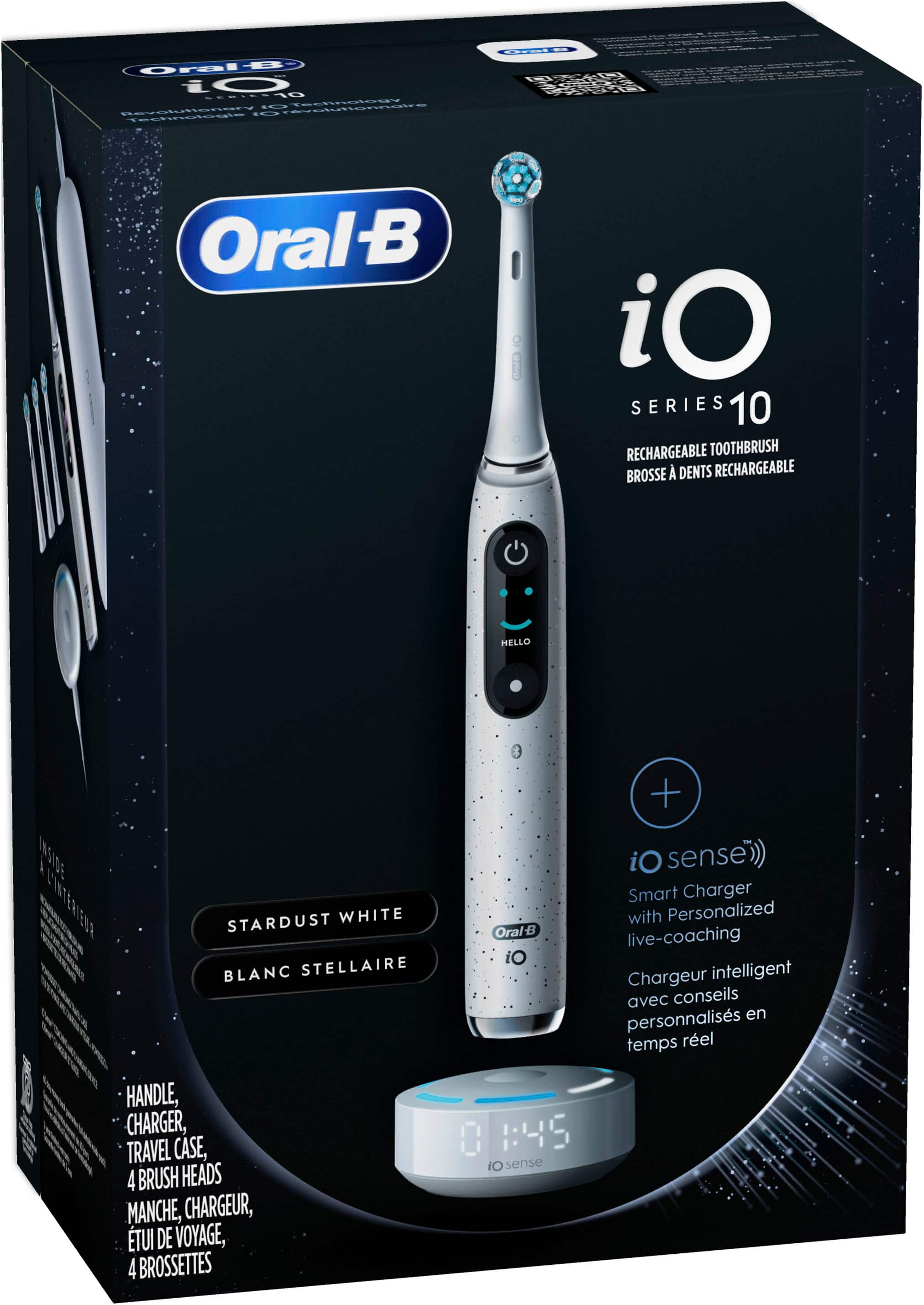 Alt View 15. Oral-B - iO Series 10 Rechargeable Electric Toothbrush - White.