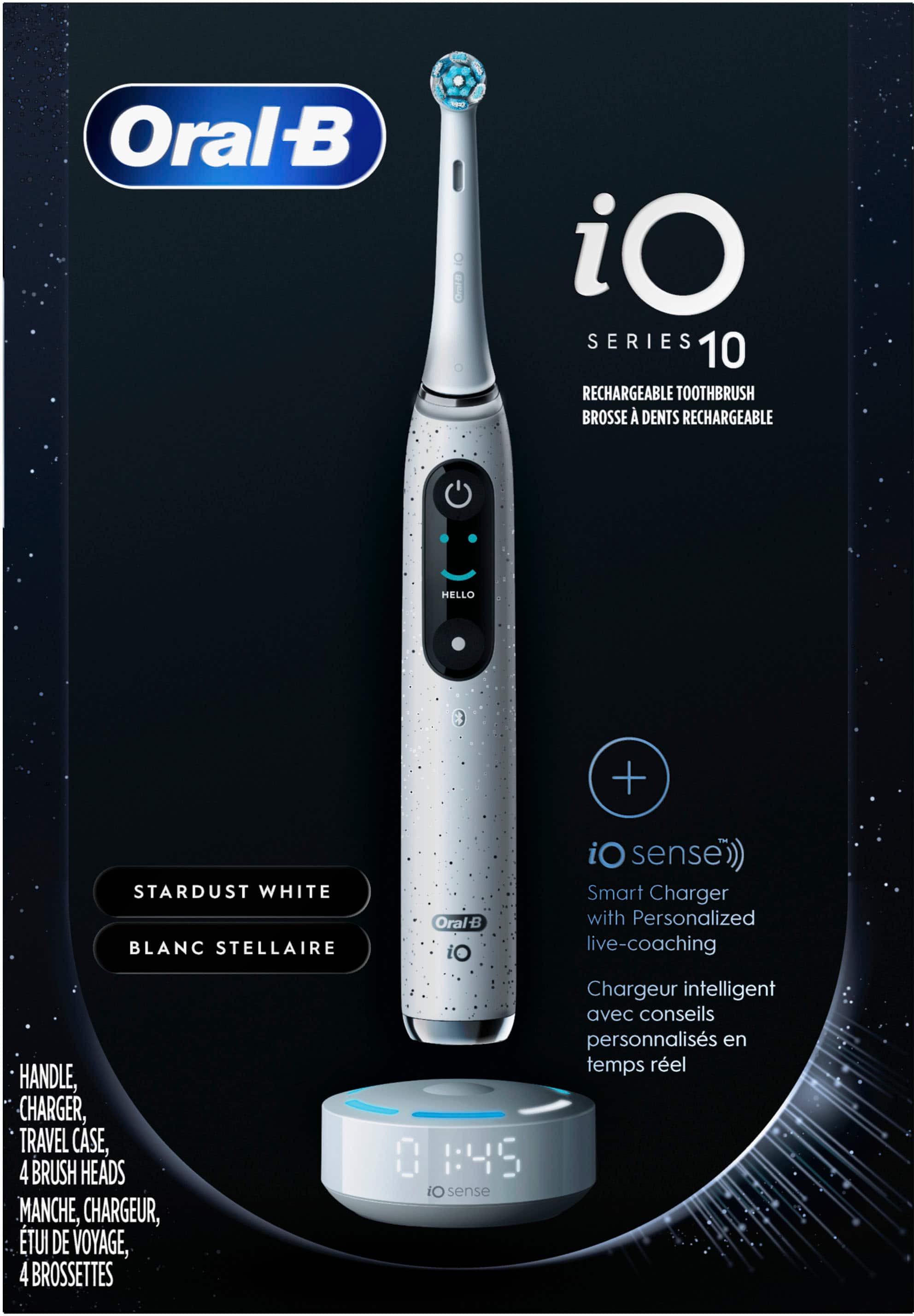 Alt View 16. Oral-B - iO Series 10 Rechargeable Electric Toothbrush - White.