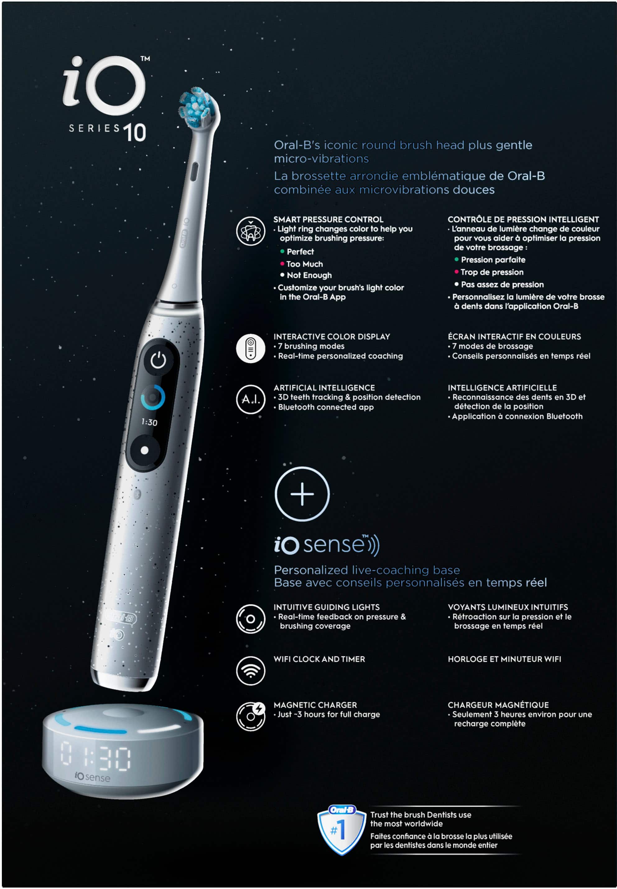Alt View 18. Oral-B - iO Series 10 Rechargeable Electric Toothbrush - White.