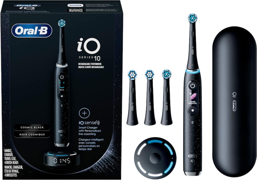 Oral B iO Series 10 Rechargeable Electric Toothbrush Black iO10 Oral B iO Series 10 Rechargeable Electric Toothbrush Black iO10