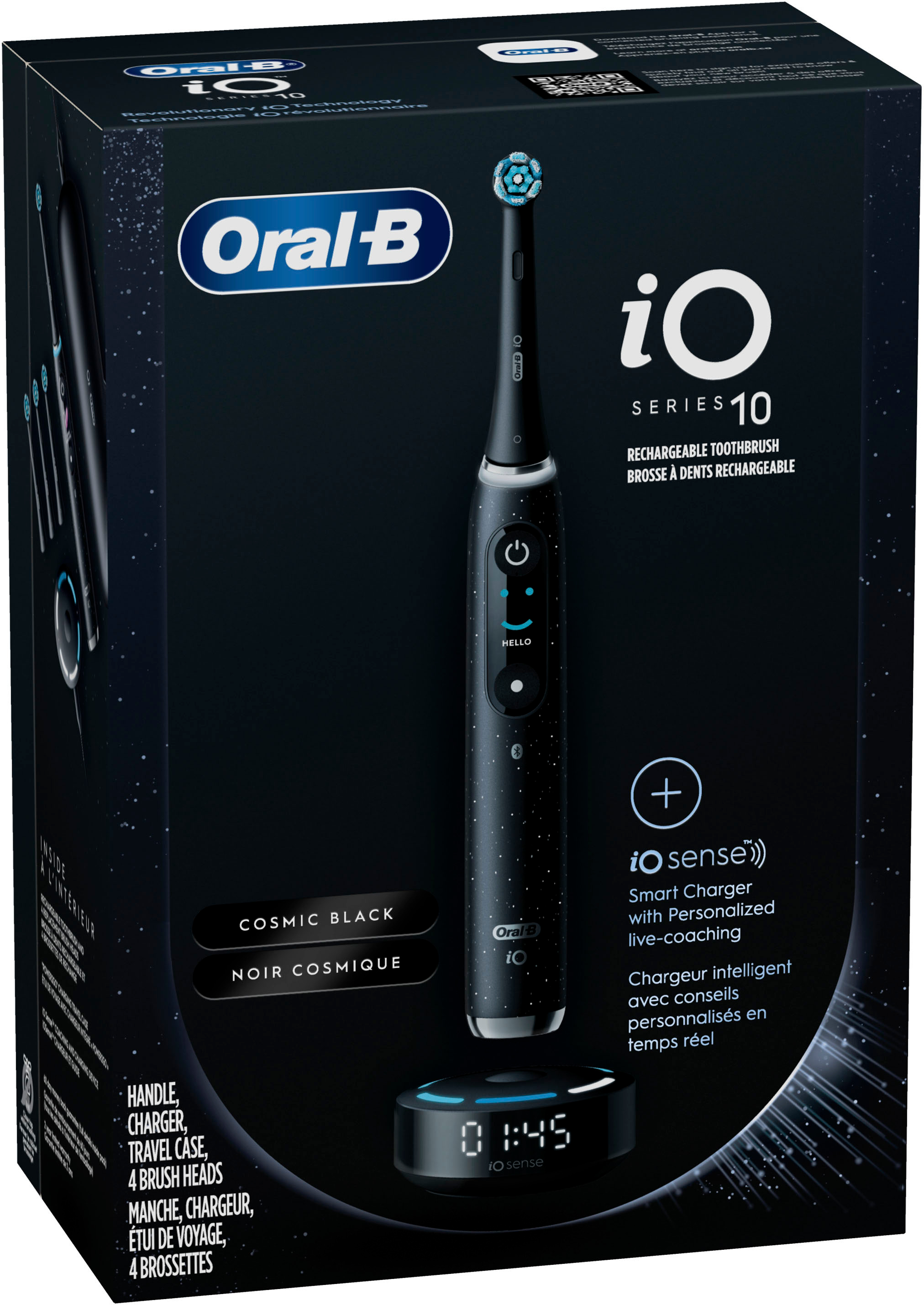 Oral-B iO Series 4 Electric Toothbrush with (1) Brush Head, Rechargeable,  Black 