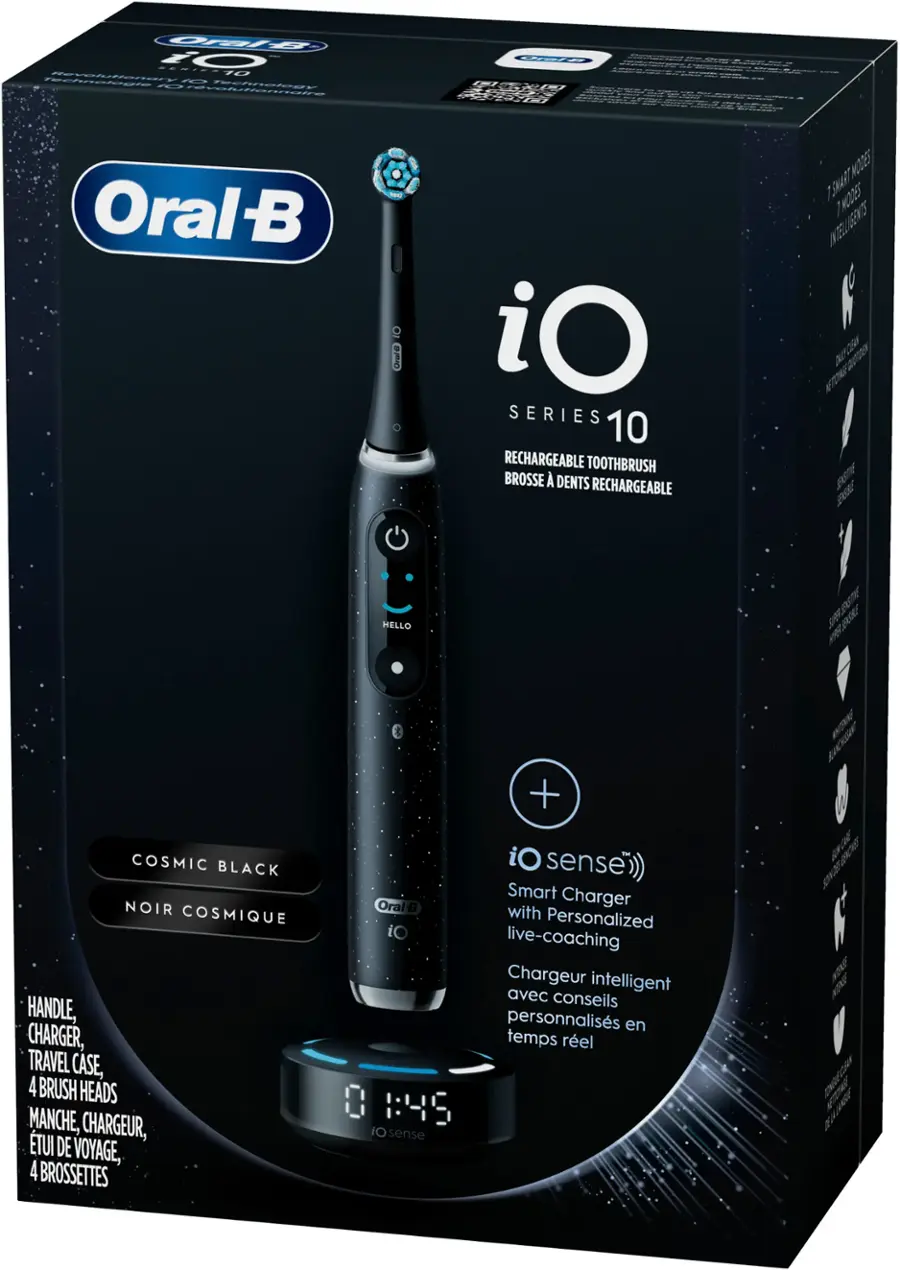 Alt View 17. Oral-B - iO Series 10 Rechargeable Electric Toothbrush - Black.