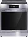 Frigidaire - Gallery 30 in. Wide 5 elements 6.2 Cu. Ft Freestanding Electric Induction Total Convection Range with Self-cleaning - Stainless Steel