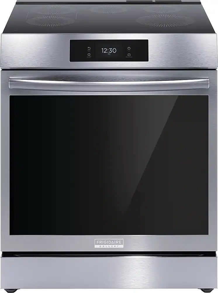 Front. Frigidaire - Gallery 6.2 Cu. Ft Freestandng Induction Total Convection Range - Stainless Steel.