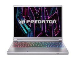 Acer - Predator Triton 14" 165Hz Gaming Laptop WUXGA – Intel 13th Gen i7 with 16GB LPDDR5– GeForce RTX 4050 - 512GB SSD - Sparkly Silver - Front_Zoom