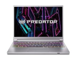 Acer - Predator Triton 14" 250Hz Gaming Laptop Mini-LED – Intel 13th Gen i7 with 16GB LPDDR5 – GeForce RTX 4070– 1TB SSD - Sparkly Silver - Front_Zoom